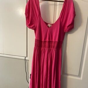 Bohme Maxi Dress in Vibrant Pink